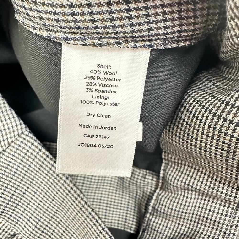 Talbots Newport Pants Classic Houndstooth Print Wool Blend Size 6P 6 Petite - Picture 2 of 12